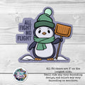 All Fight, No Flight Penguin Sticker