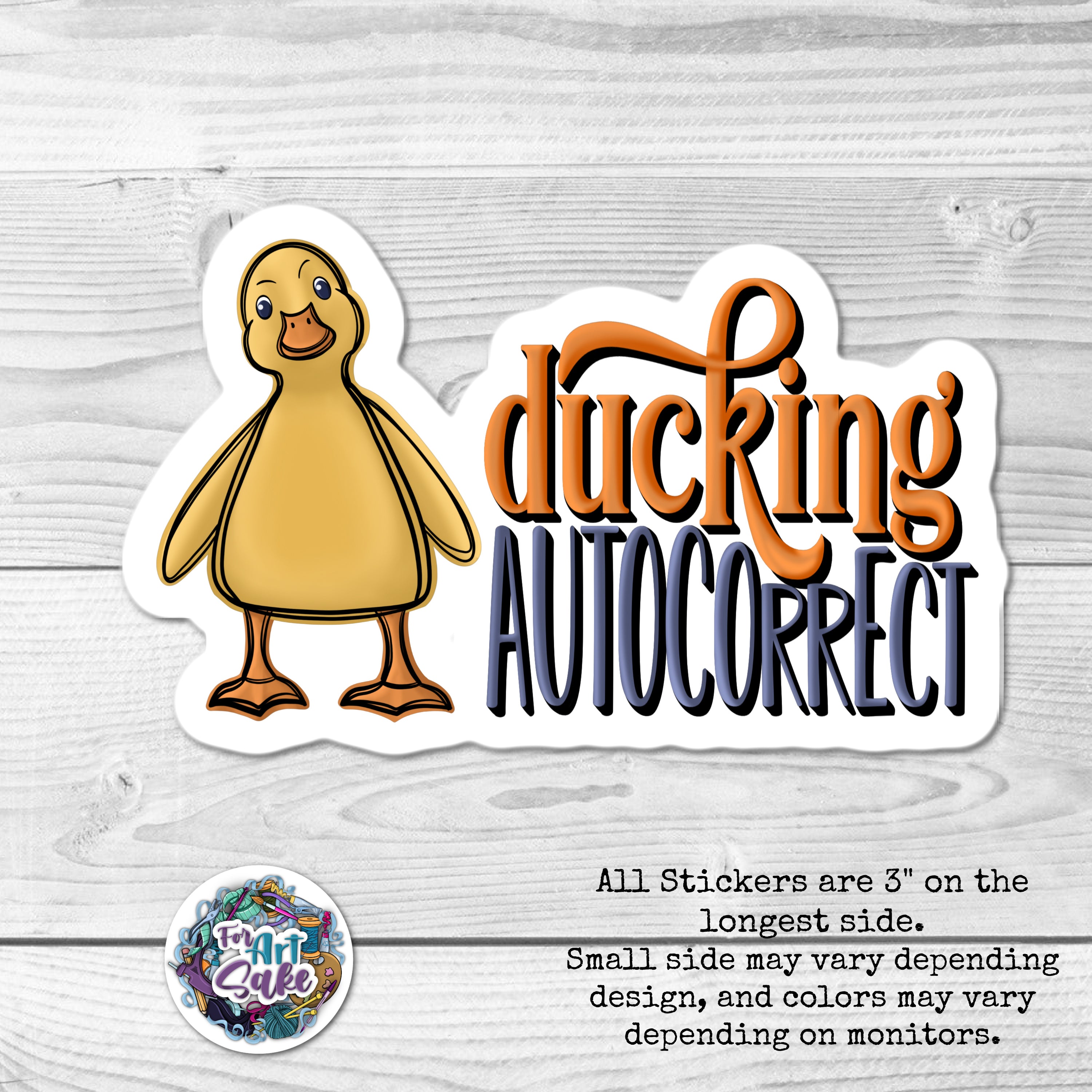 Ducking Autocorrect Sticker