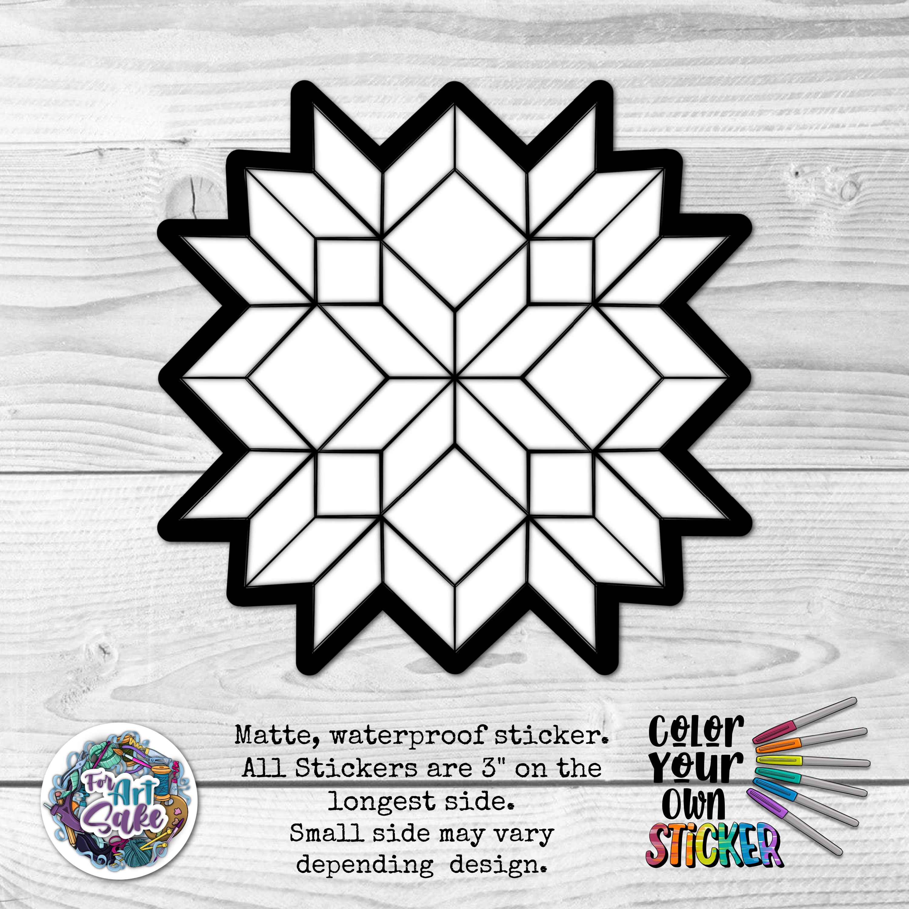 Barn Quilt CYO Sticker