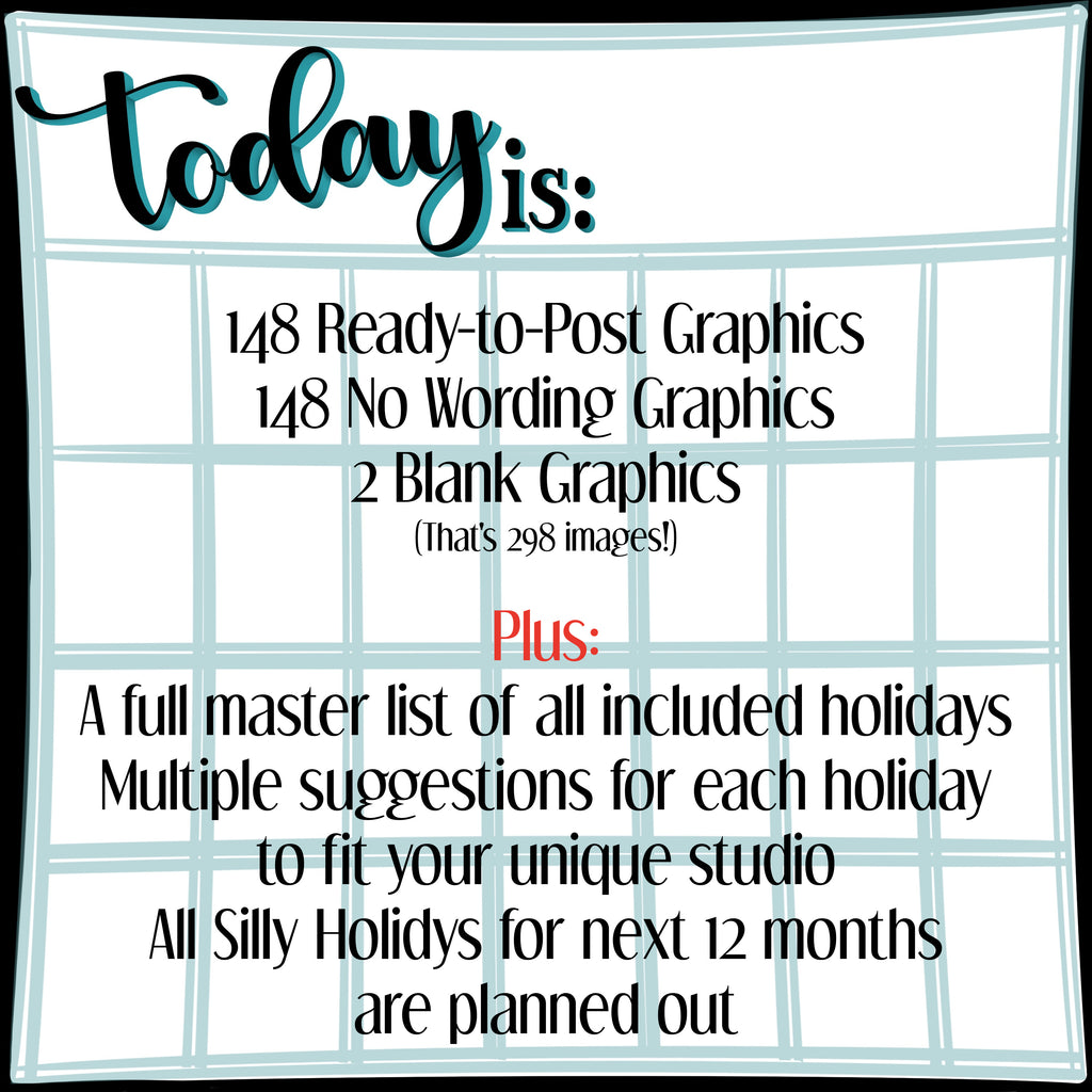 Silly Holidays- Social Media Bundle: Almost 300 graphics!