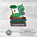 Booktrovert- A cutie Caterpillar Sticker