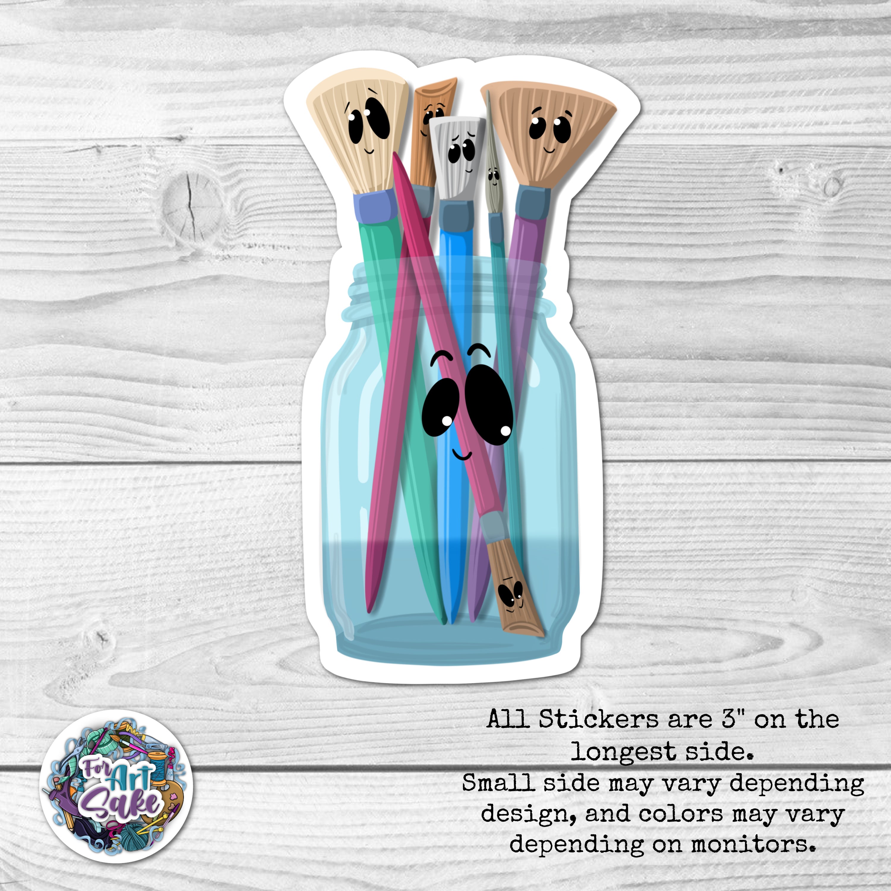 Brush Buds Sticker