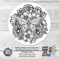 Butterfly Flowers CYO Sticker