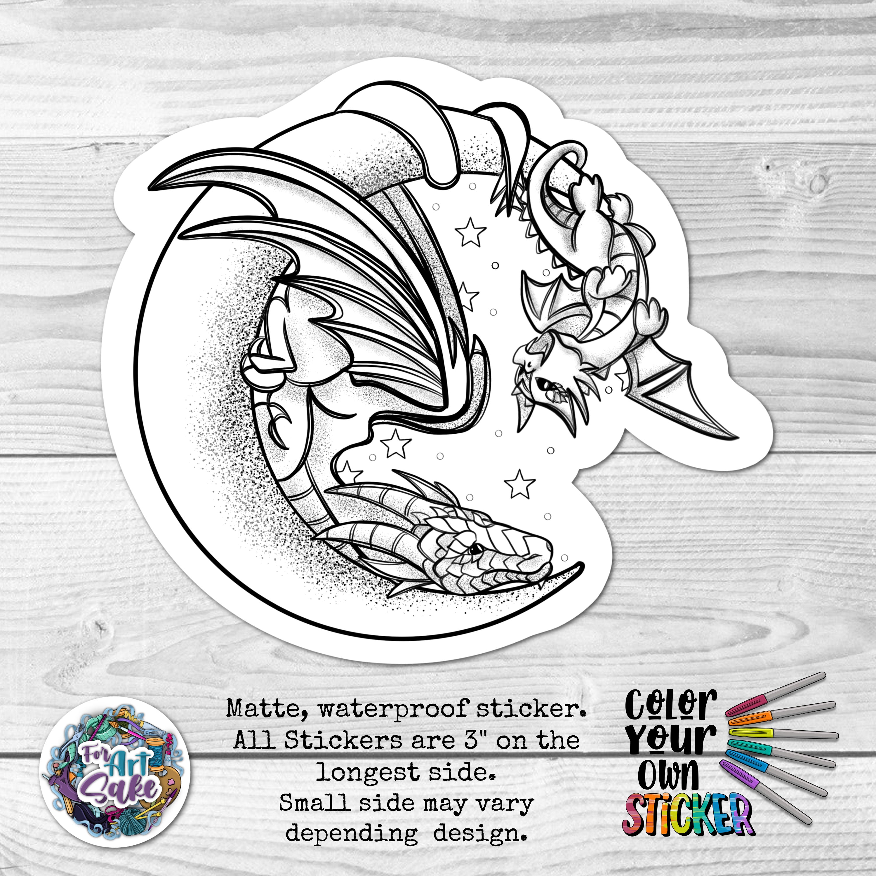 Dragon Moon CYO Sticker