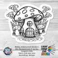 Fairy House Mushroom CYO Sticker