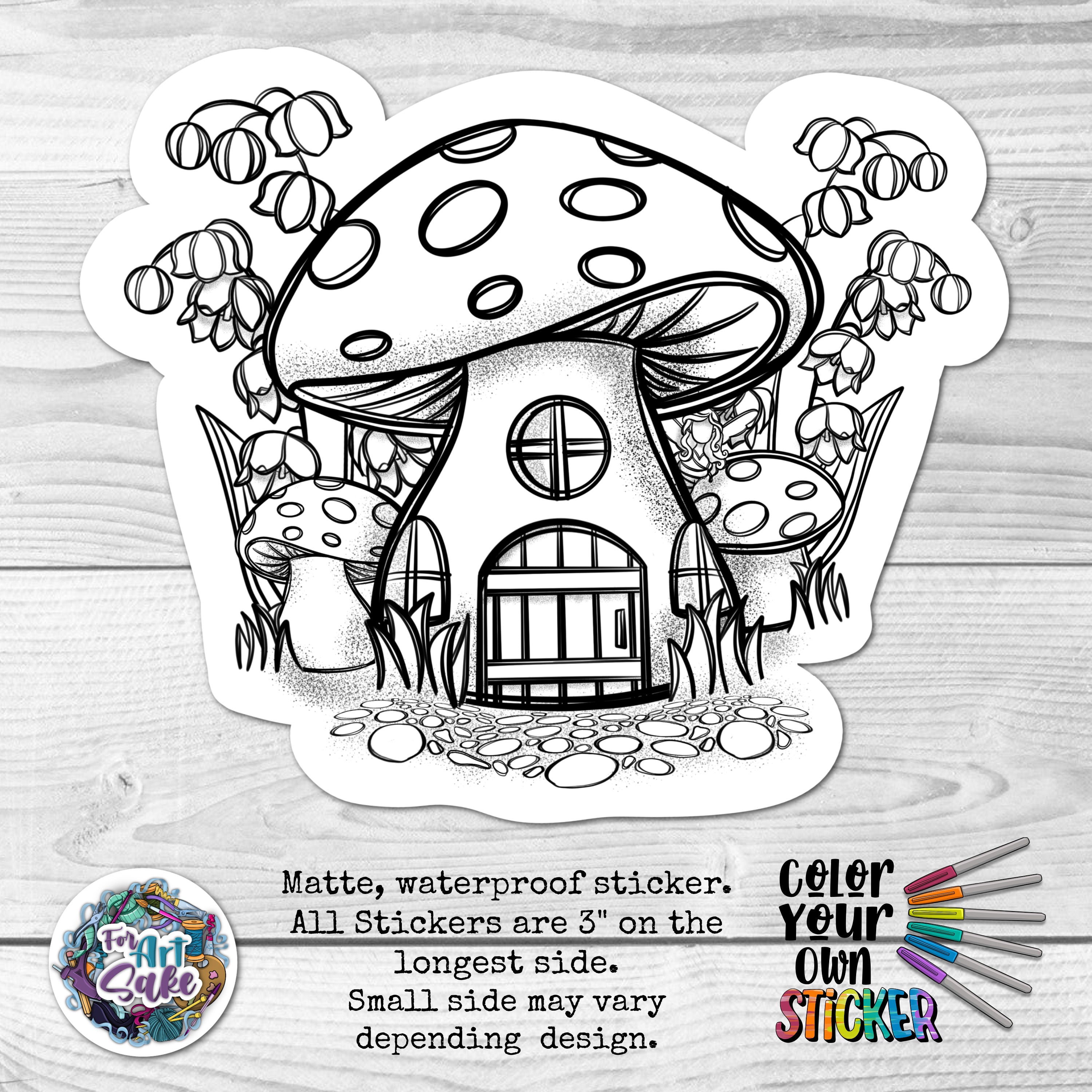 Fairy House Mushroom CYO Sticker