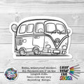 Hippie Van CYO Sticker