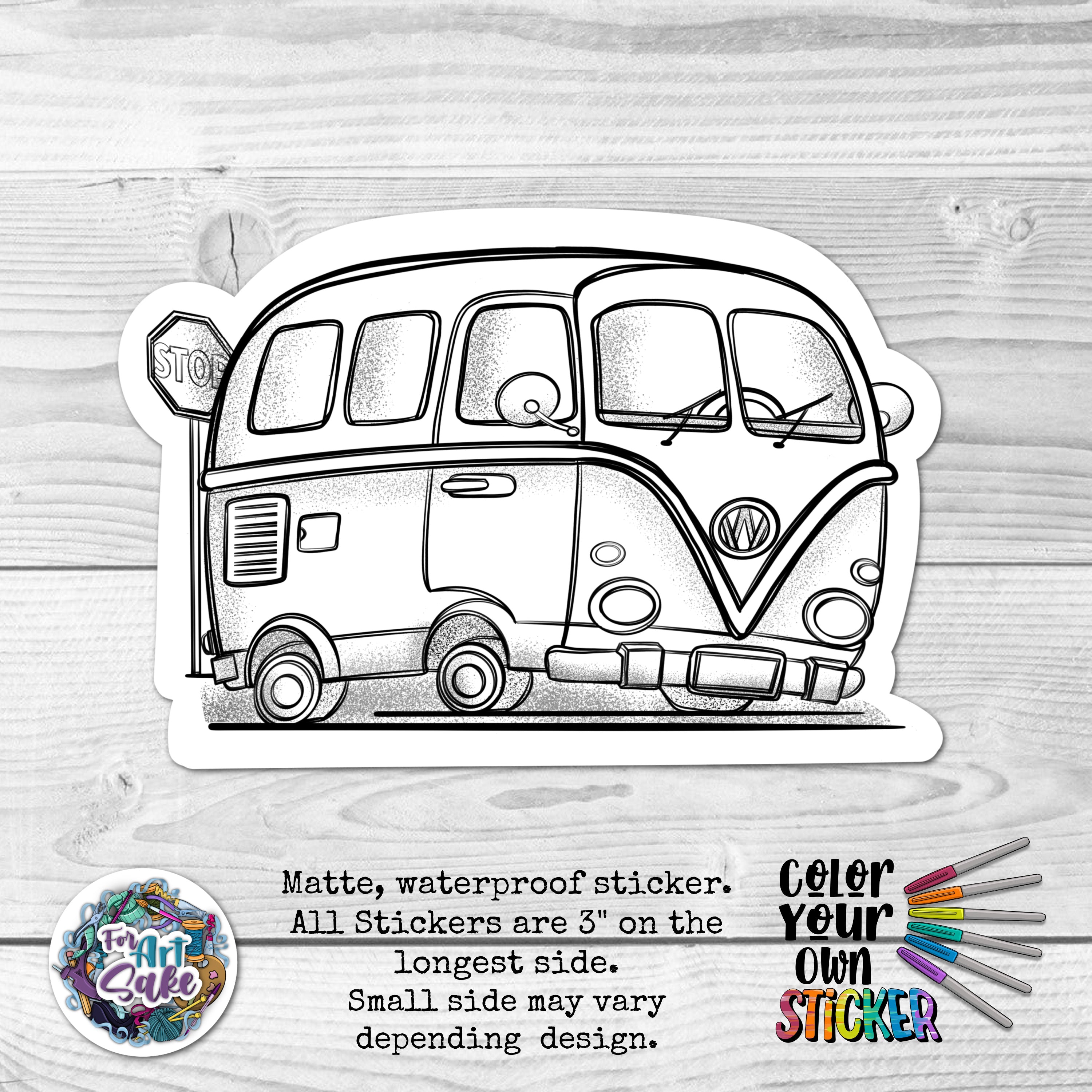 Hippie Van CYO Sticker