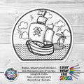 Pirate Scene CYO Sticker
