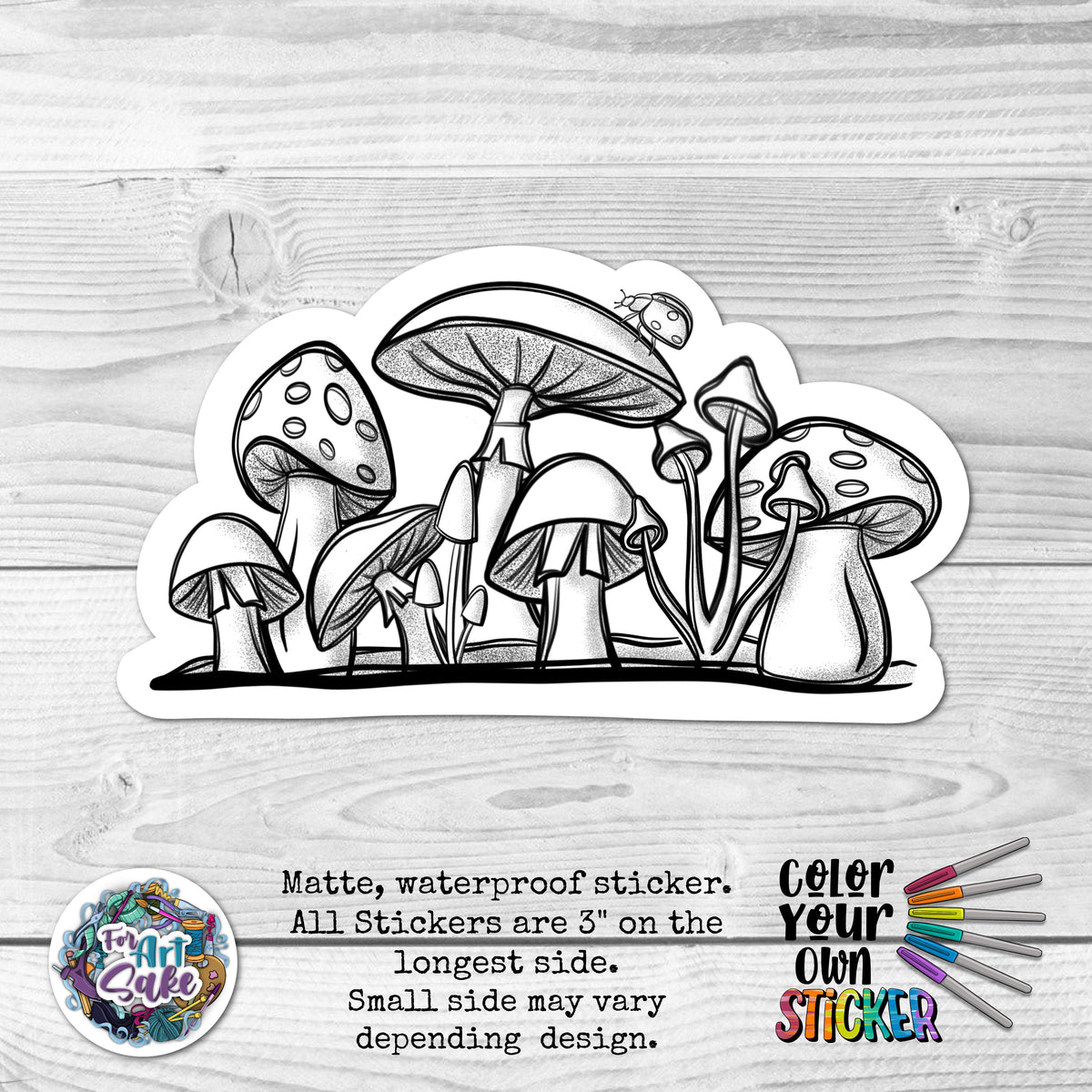 Mushrooms CYO Sticker