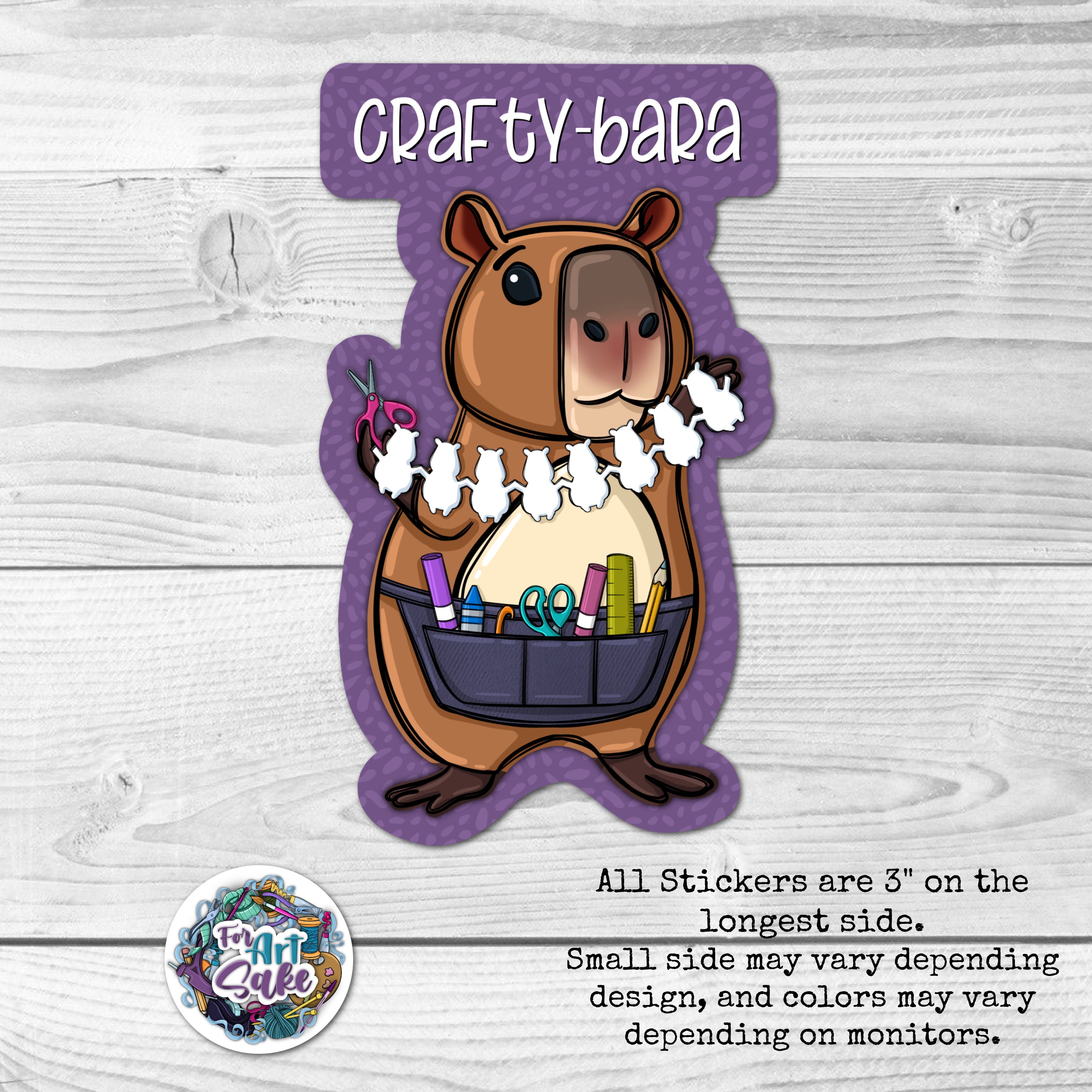 Crafty-bara Sticker