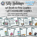 Silly Holidays- Social Media Bundle: Almost 300 graphics!