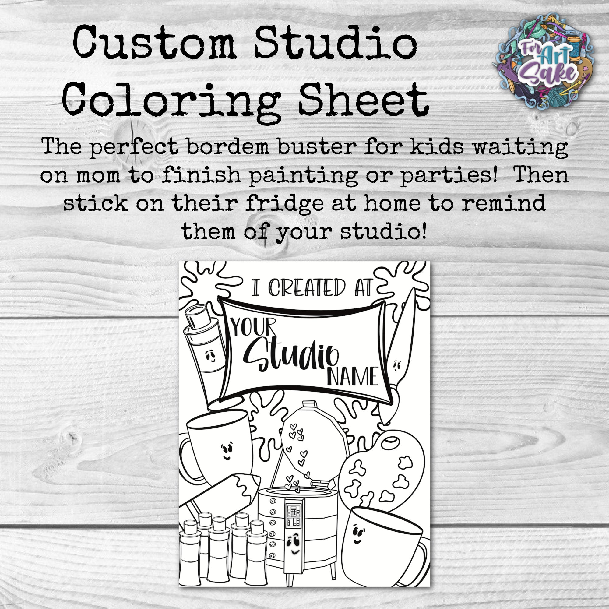 Coloring Page- For Art Sake Mascots