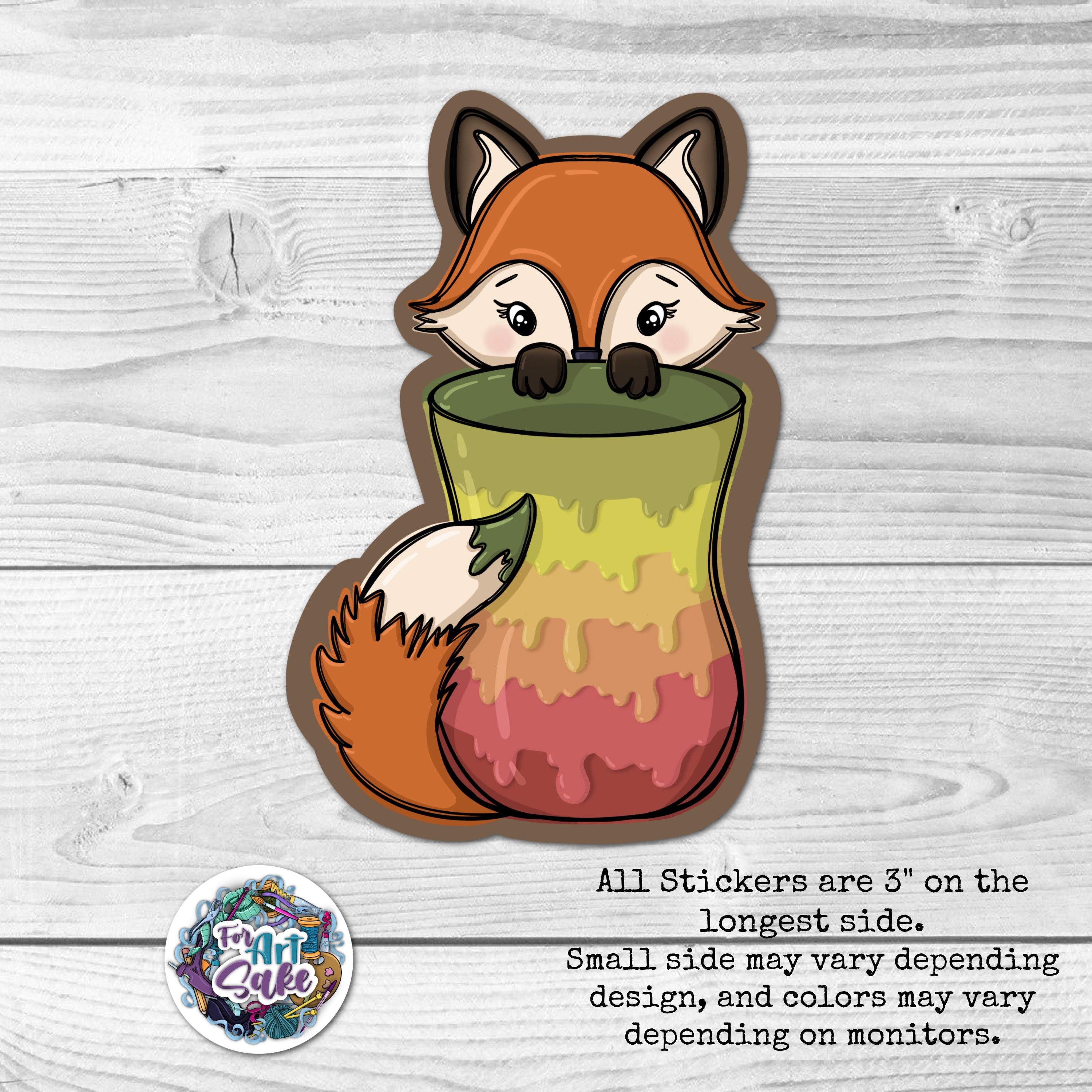 Fox Vase Sticker
