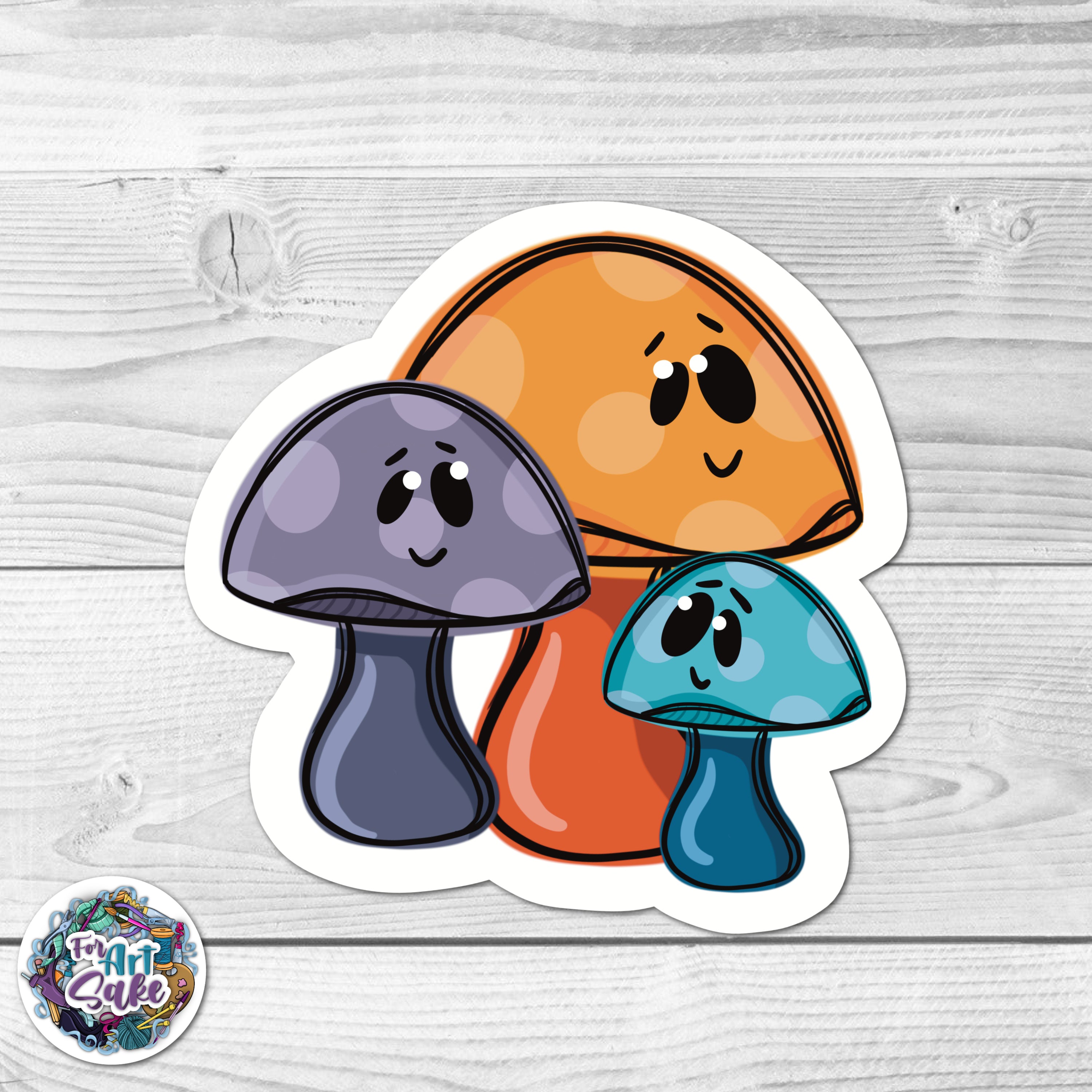 Friendly Fungi- Mushroom Sticker