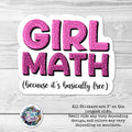 Girl Math Sticker