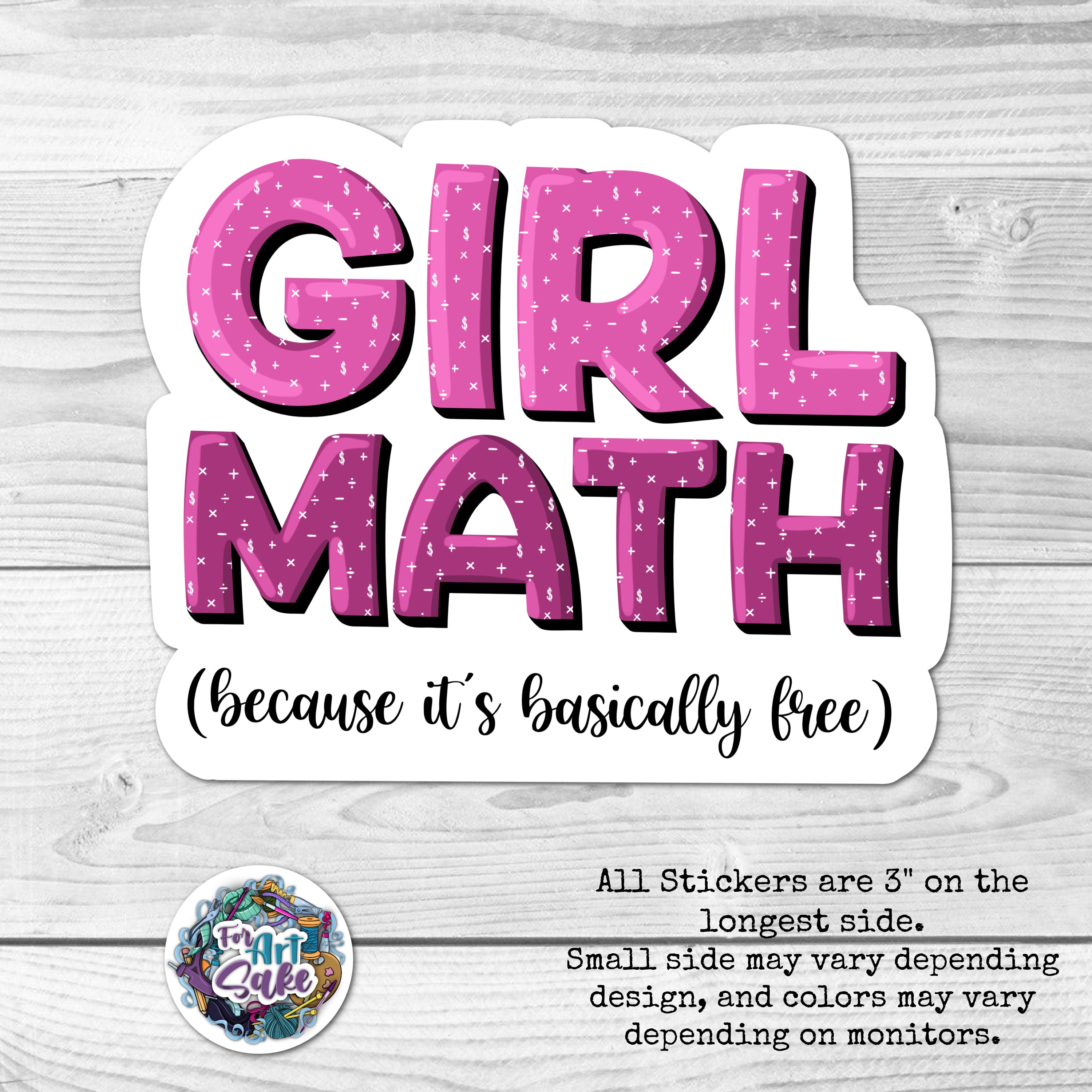 Girl Math Sticker