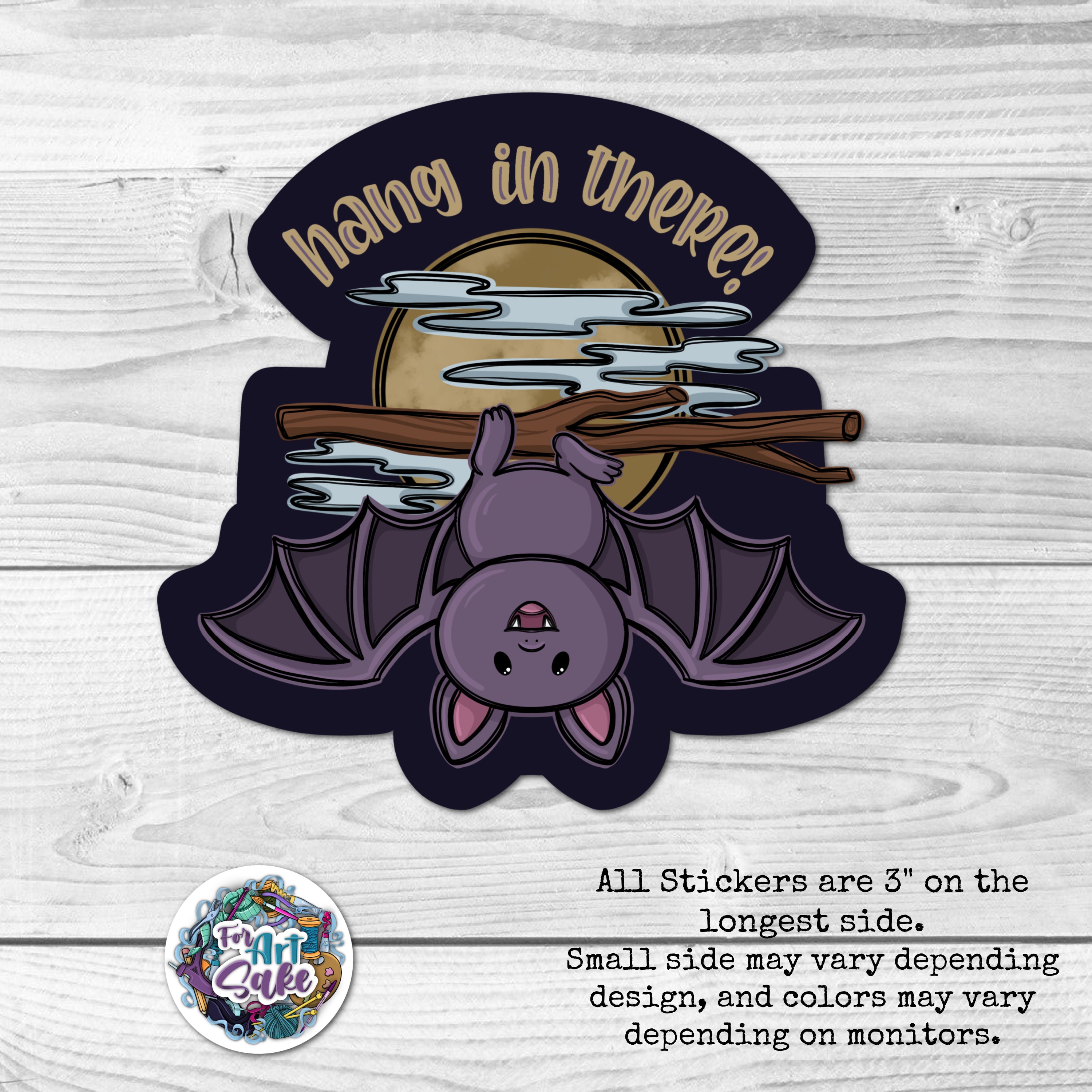 Hang in There: Bat Sticker