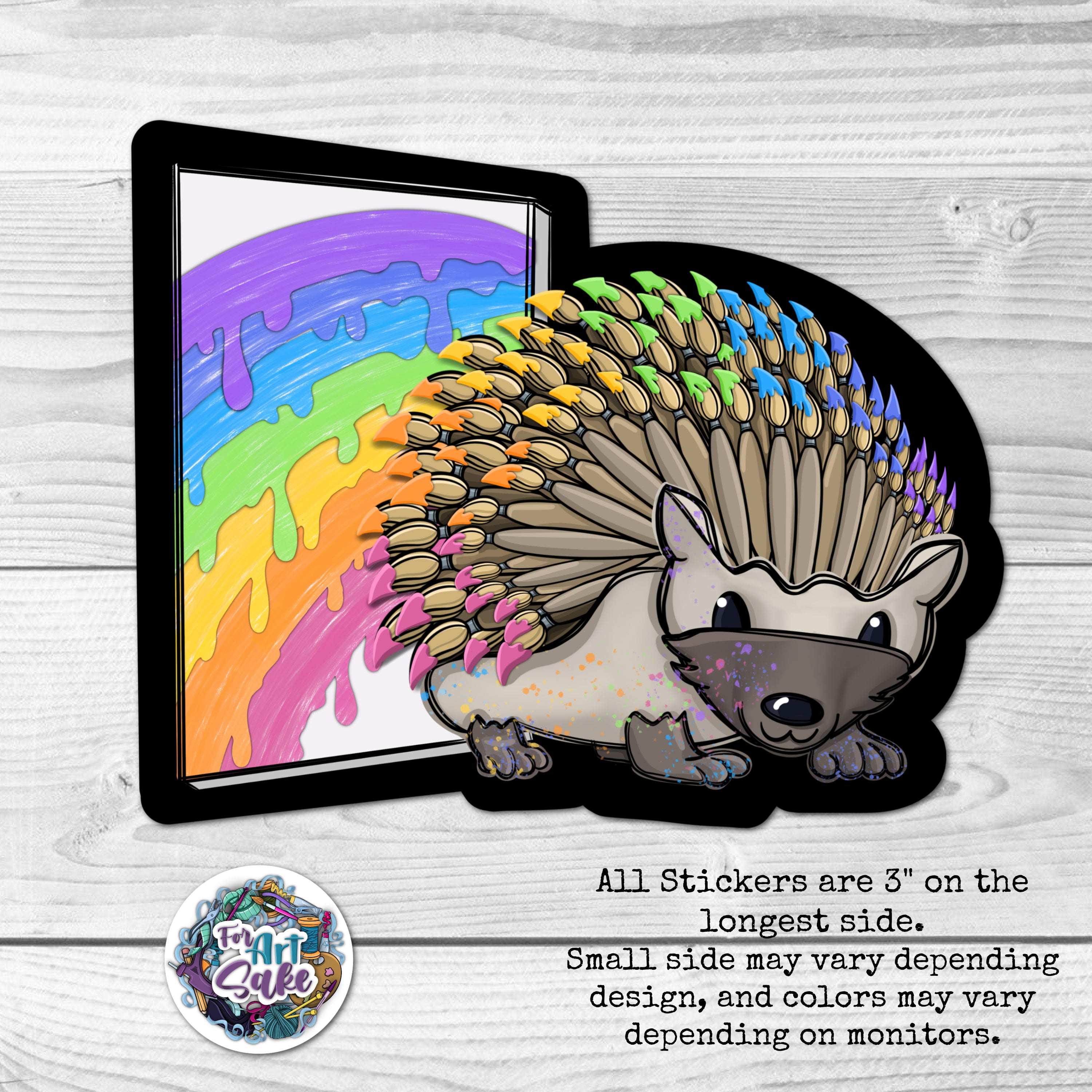Hedgehog Art Sticker