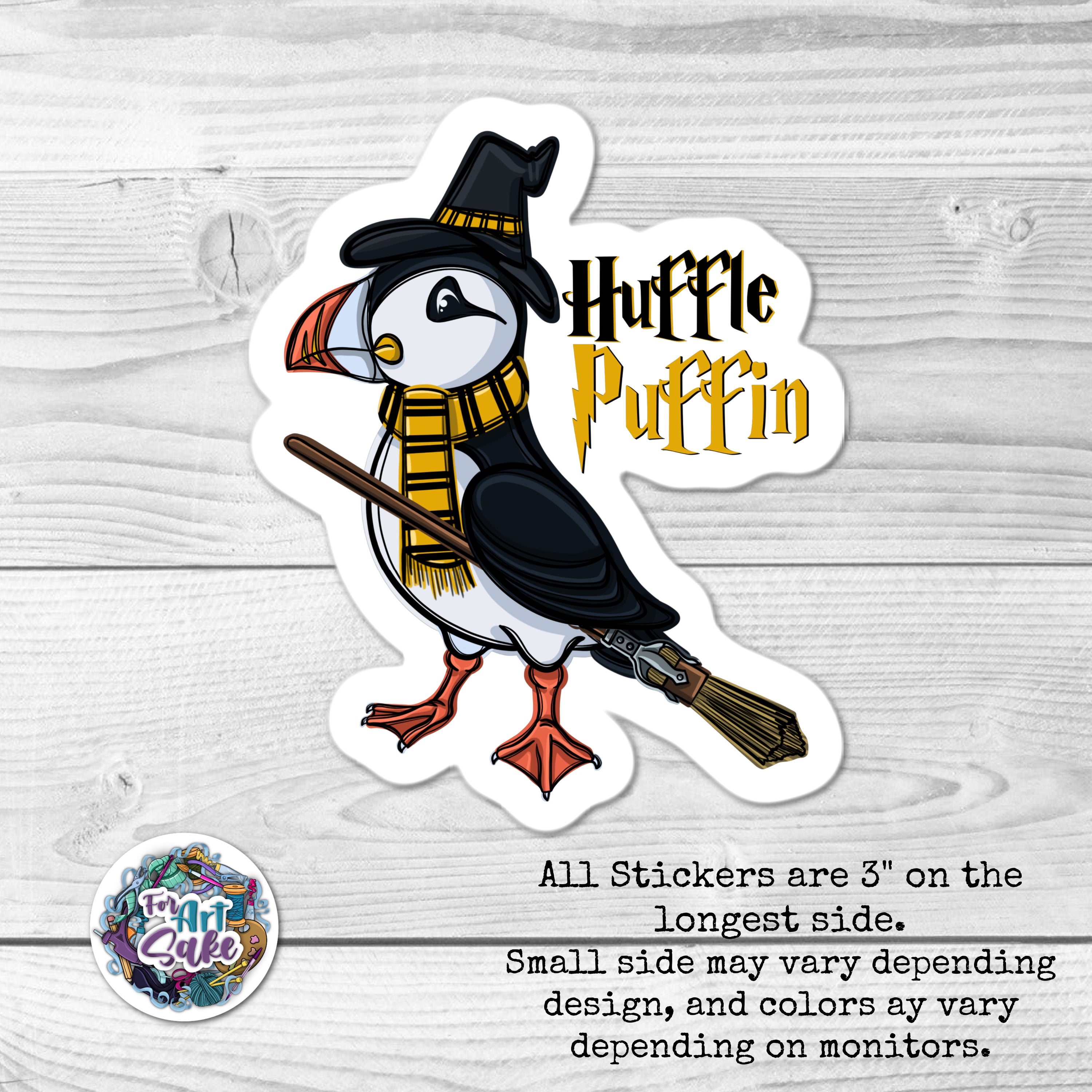 Huffle Puffin- Wizard Pun Series