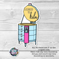 Licensed to Kiln Sticker: 3"H x 1.5"W