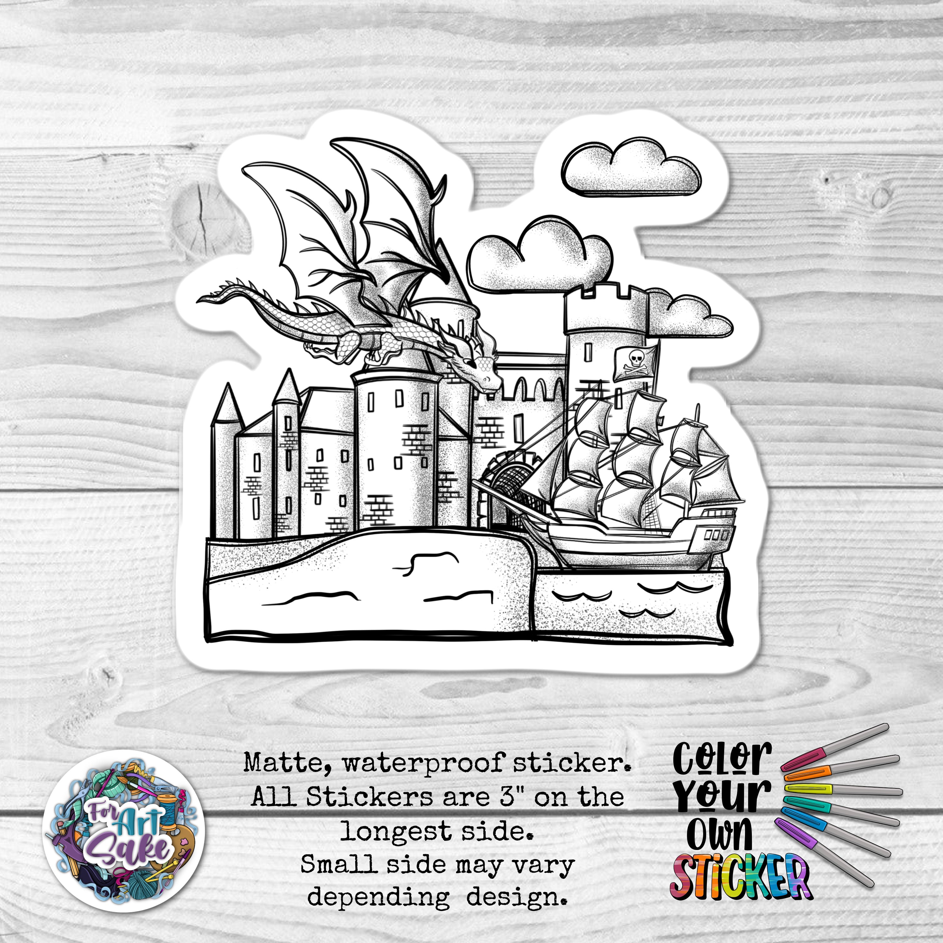 Medieval Dragon CYO Sticker
