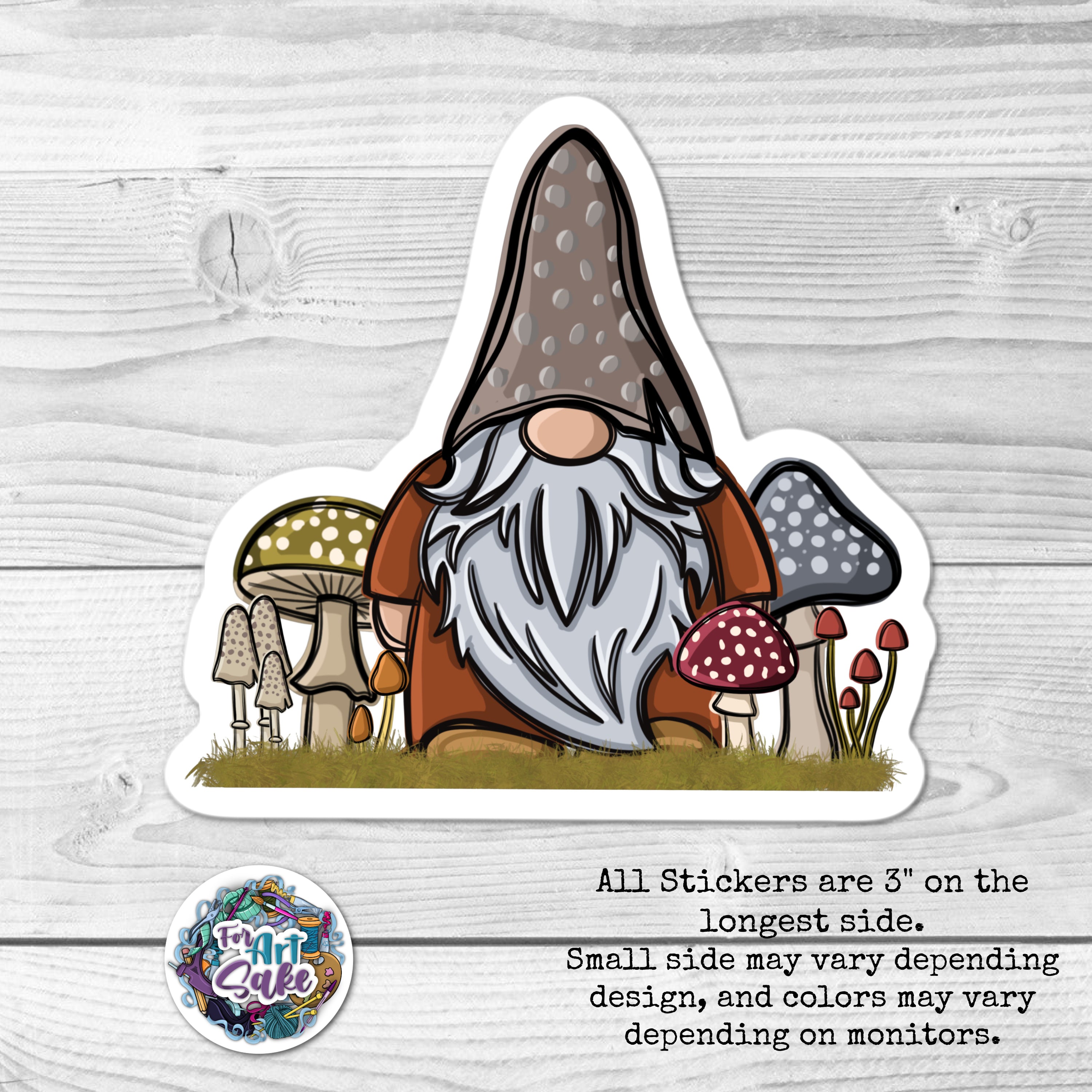 Mushroom Gnome Sticker