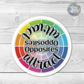 Opposites Attract Color Wheel Sticker