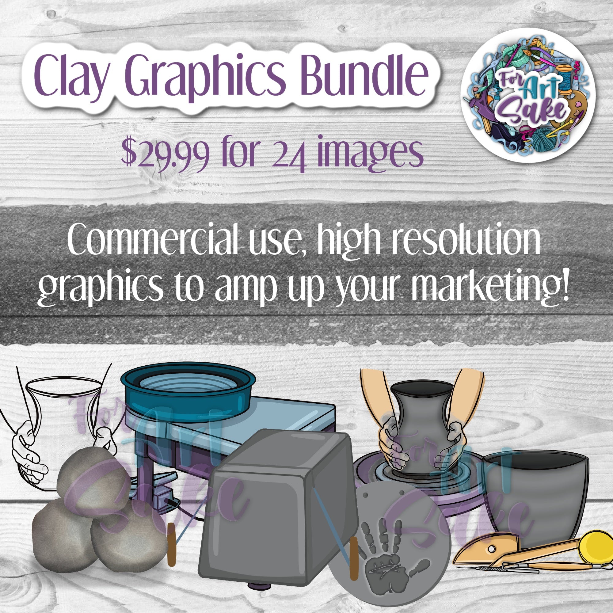 Clay Graphics Bundle- Marketing Images