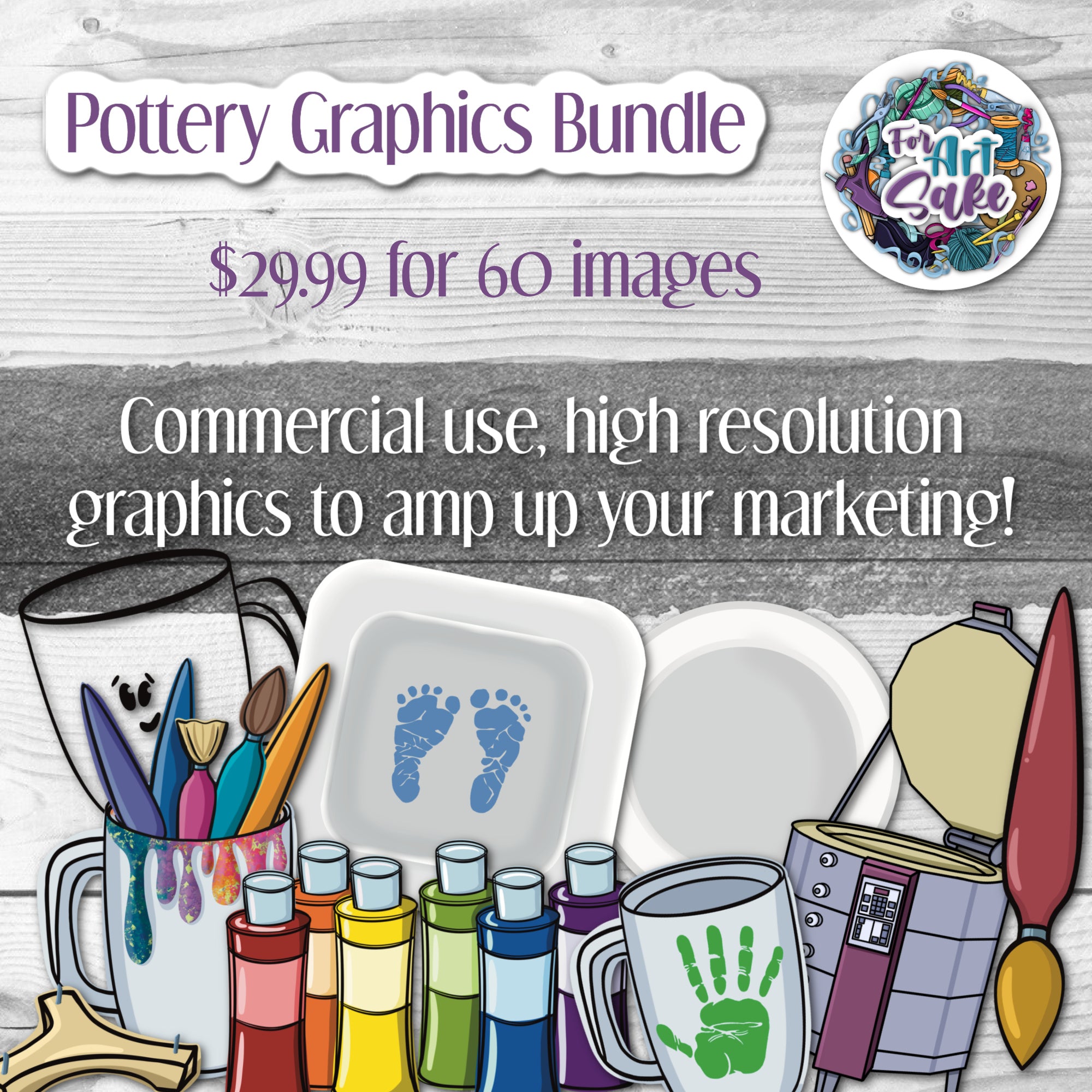 Pottery Graphics Bundle- Marketing Images