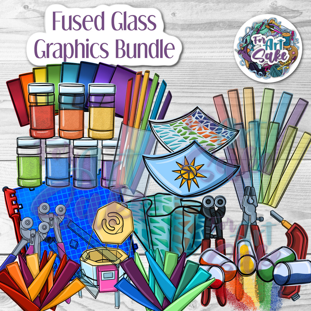 Fused Glass Graphics Bundle- Marketing Images