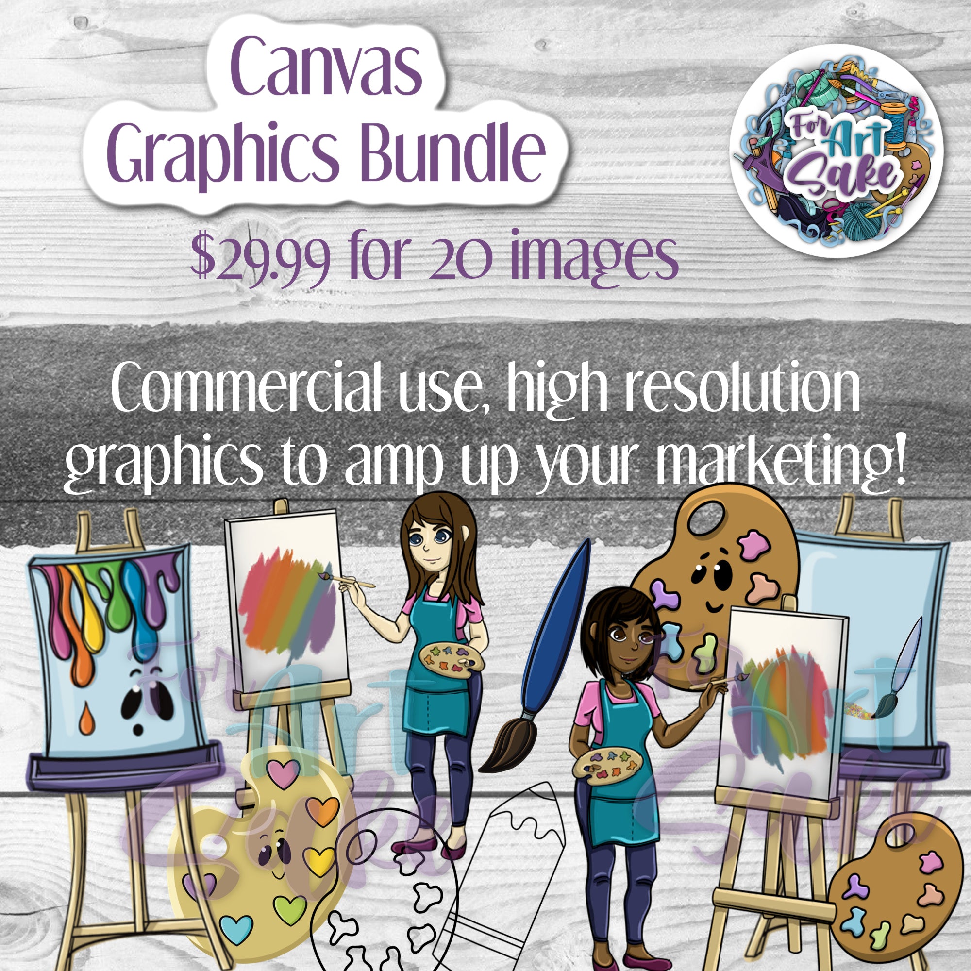 Canvas Graphics Bundle- Marketing Images