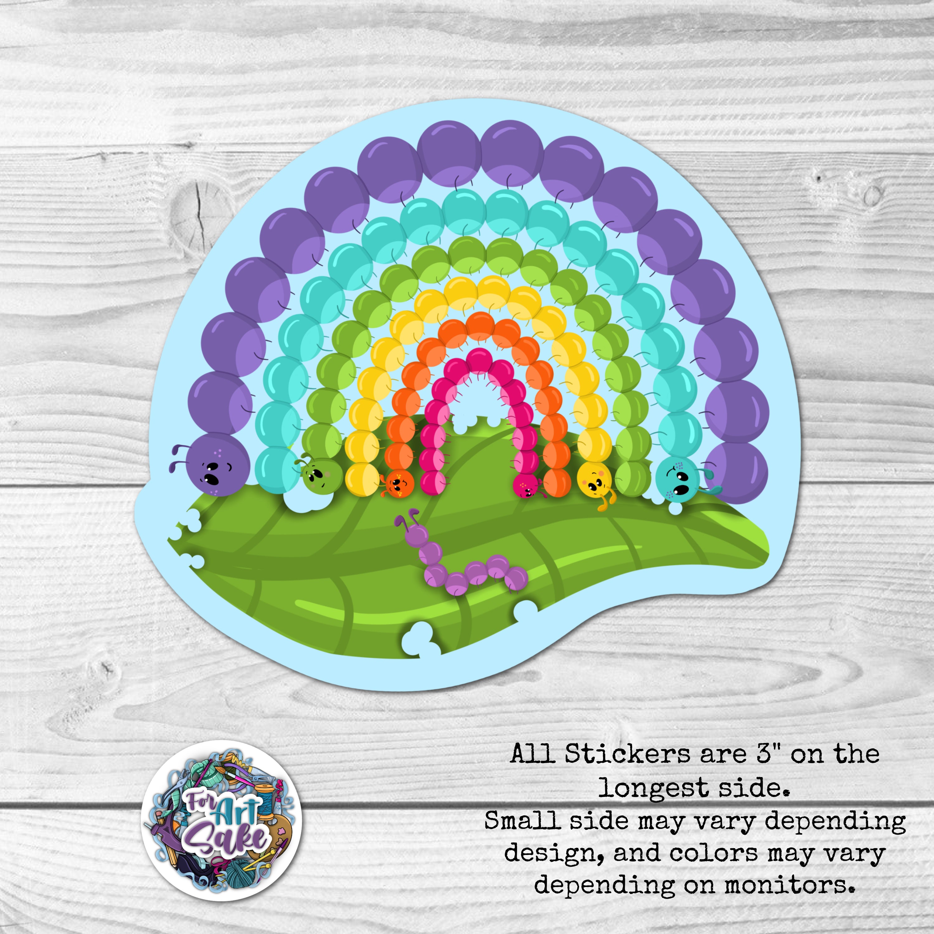 Rainbow Caterpillar Sticker