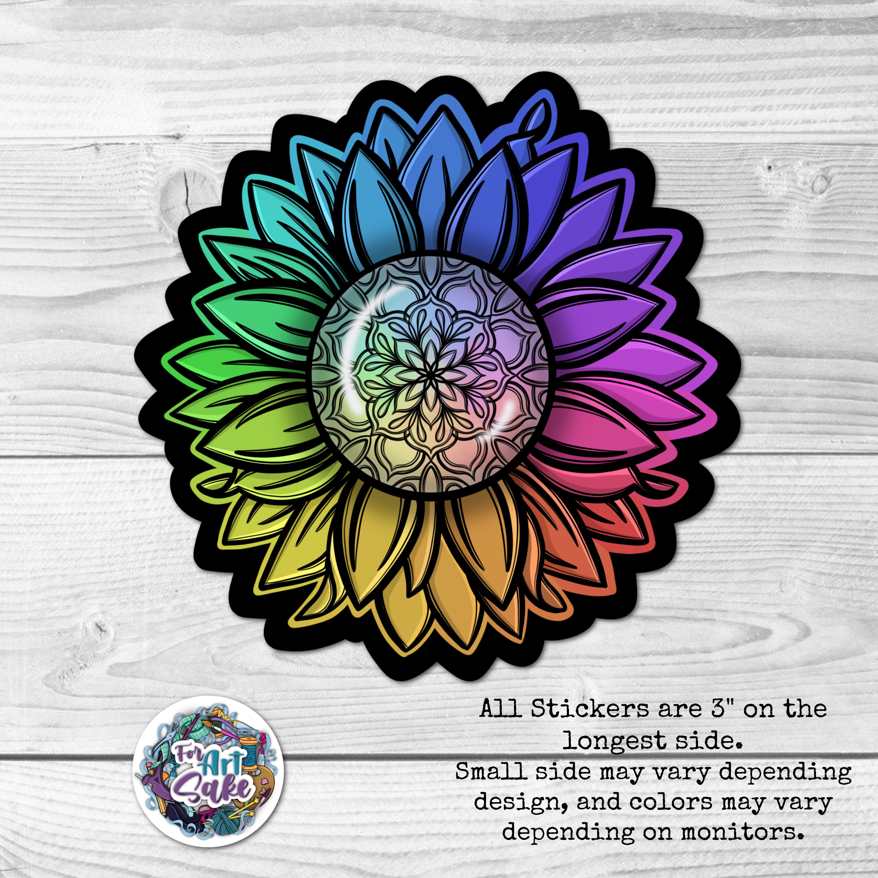 Rainbow Sunflower Sticker
