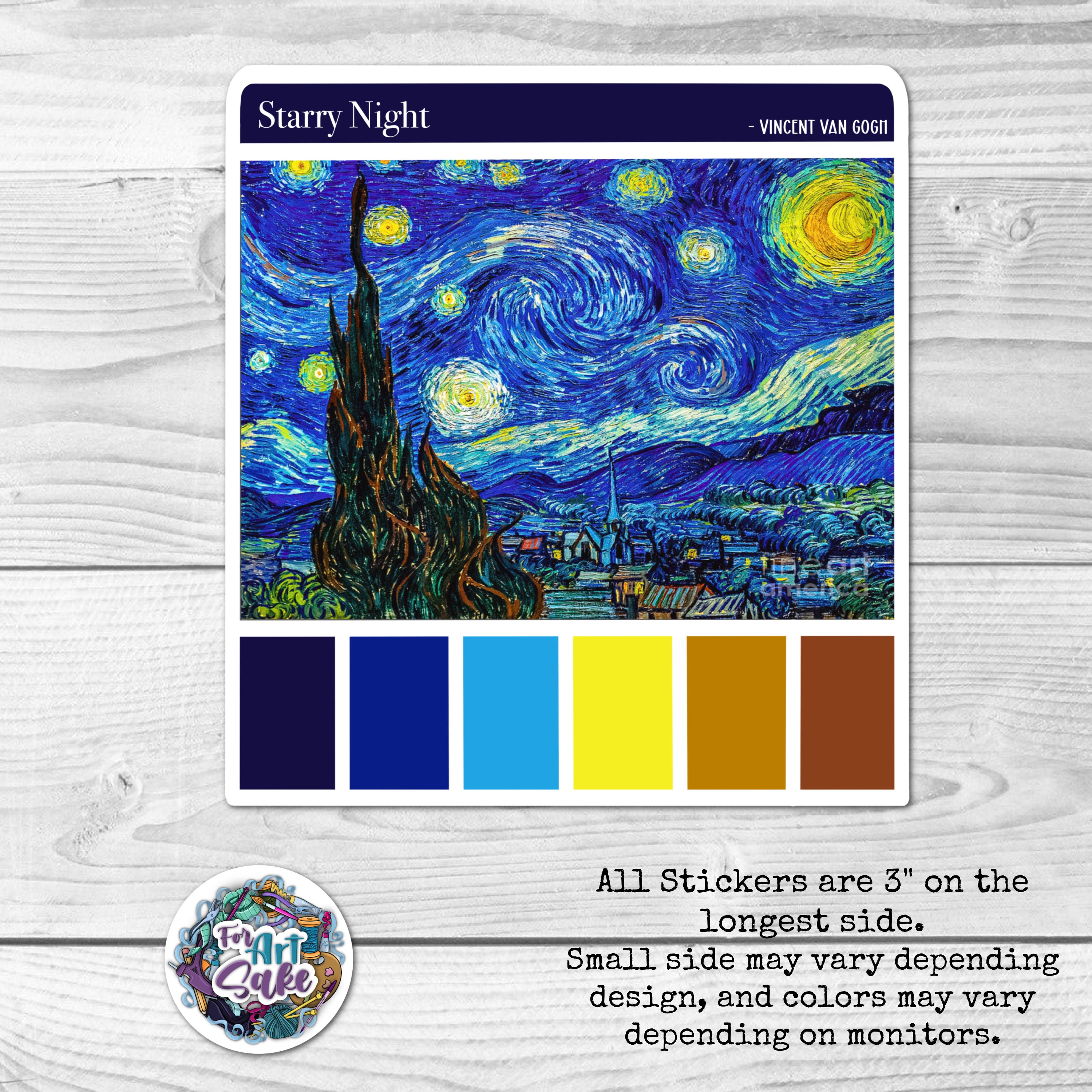 Starry Night Color Pallet: Sticker