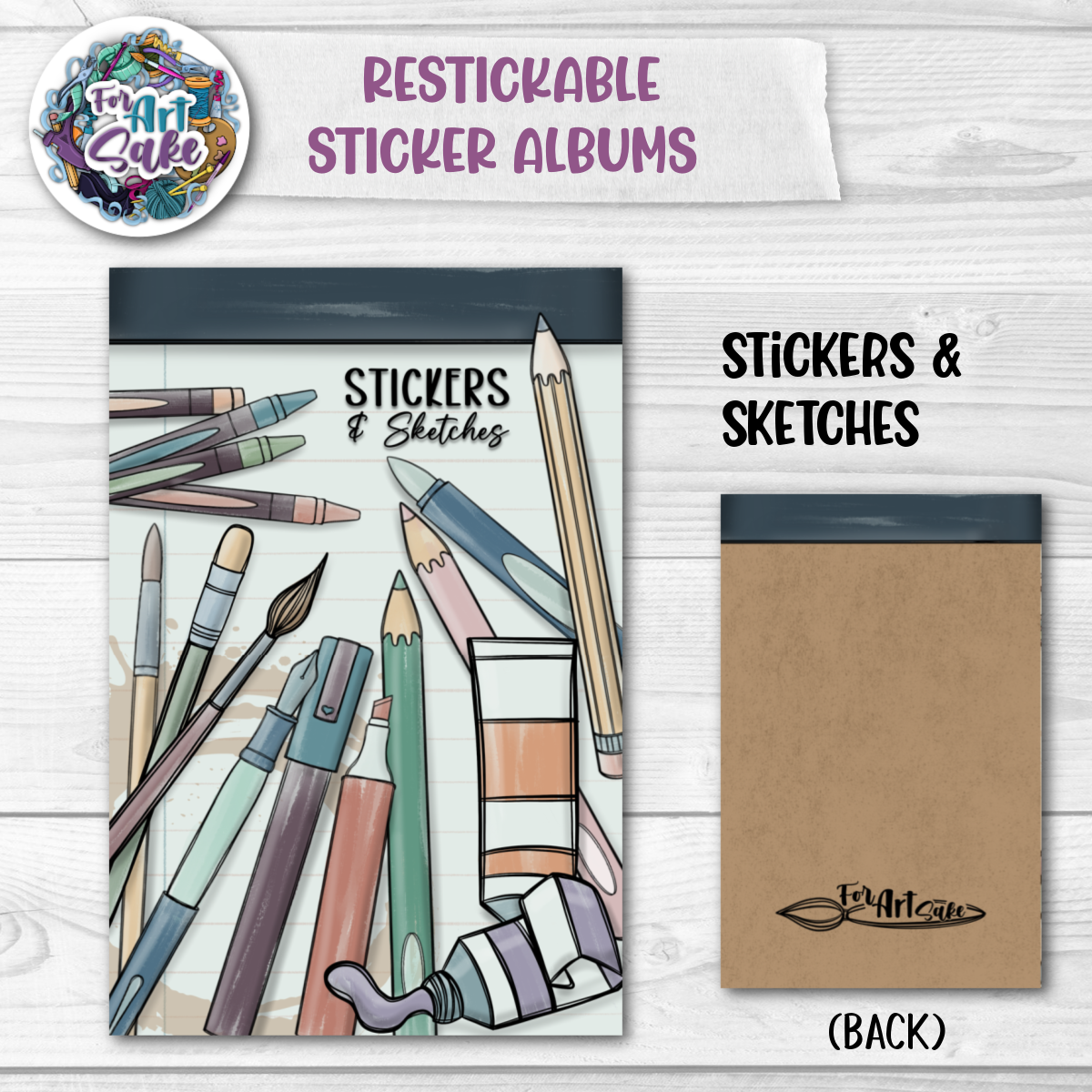 Stickers & Sketches:  Restickable Sticker Album