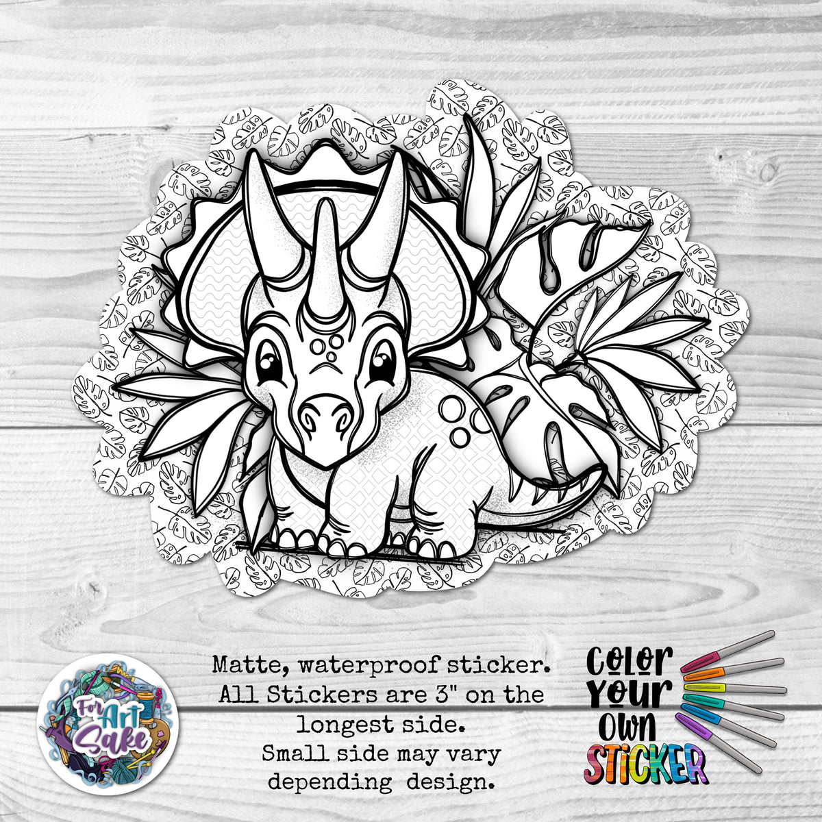 Triceratops CYO Sticker