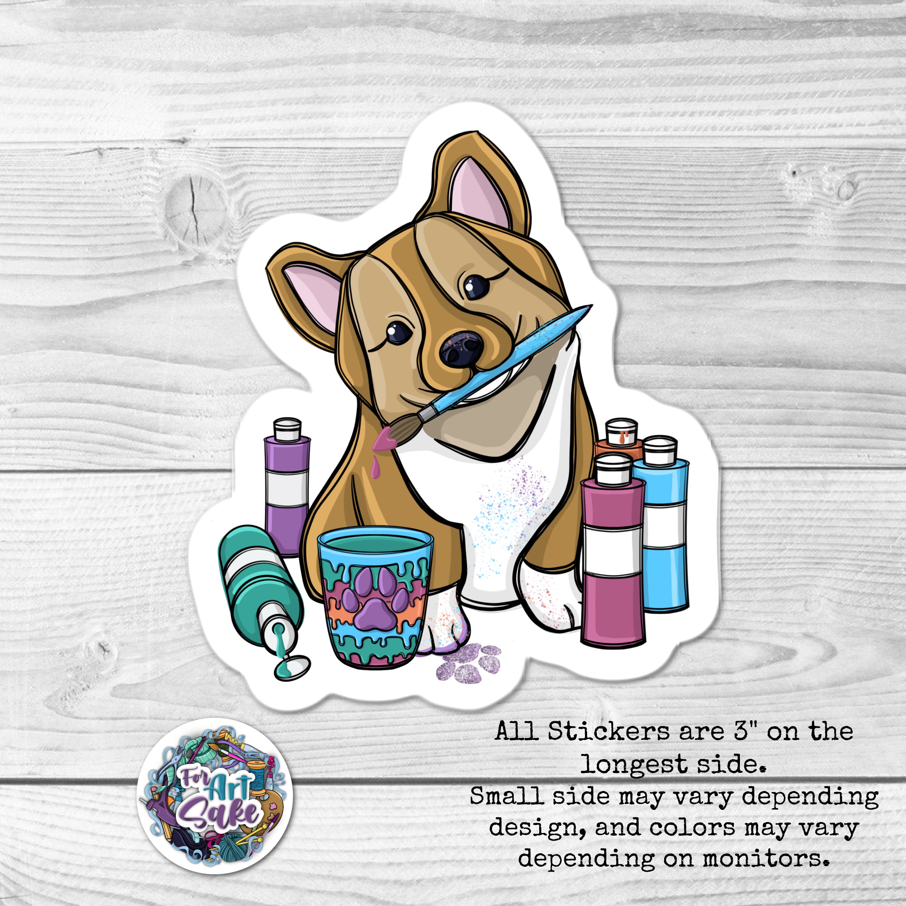 Corgi Cup Sticker