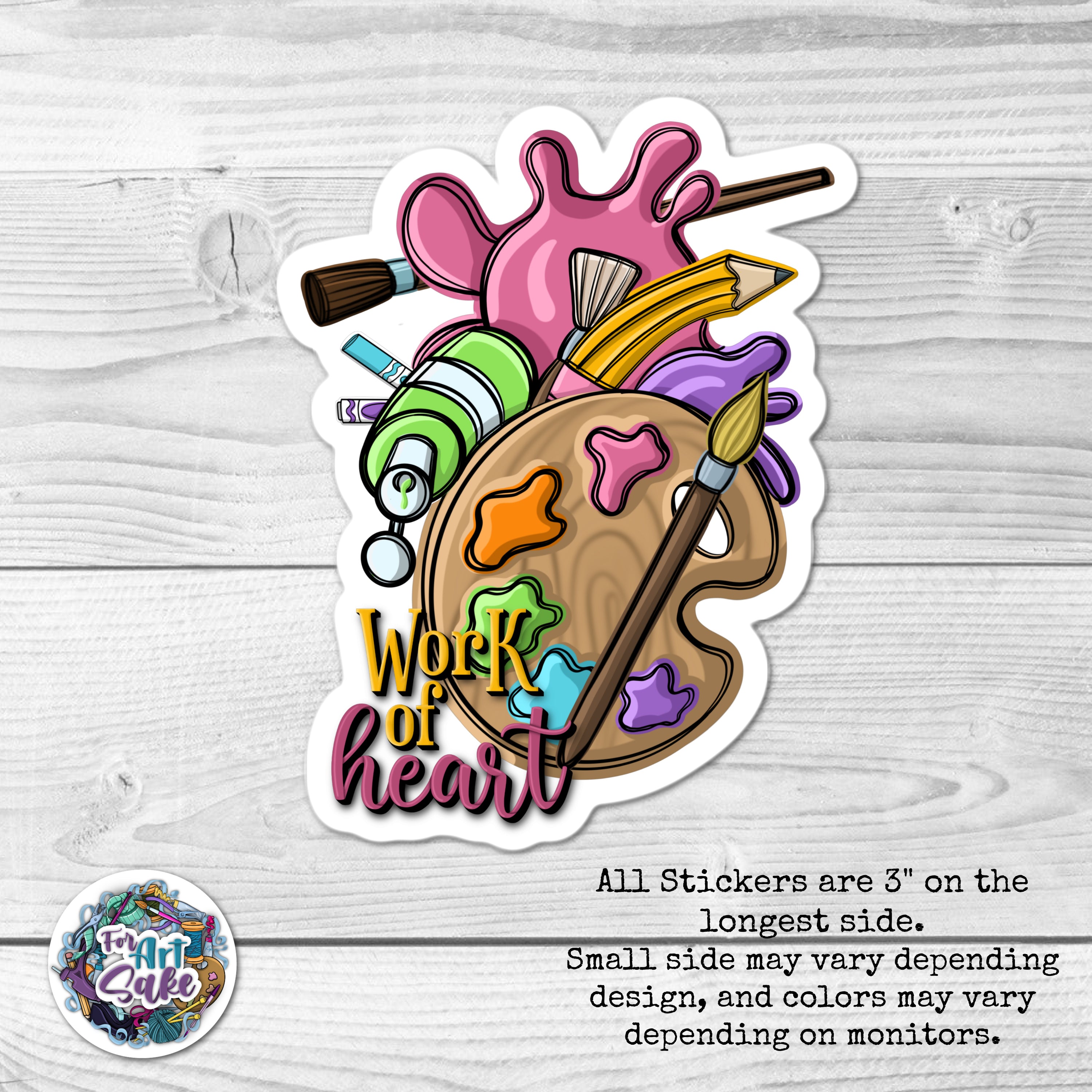 Work of Heart Stickers